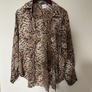 Princess Polly Snakeskin Button Down